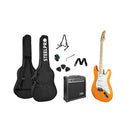 Paquete Guitarra Electrica Jethro Naranja