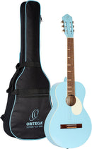 GUITARRA ACUSTICA  CLASICA ORTEGA CON FUNDA DELUXE SERIE GAUCHO SKY BLUE