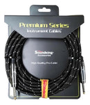 CABLE PARA GUITARRA BAJO DE TELA PLUG A PLUG 3M BJJ009 SOUNDKING