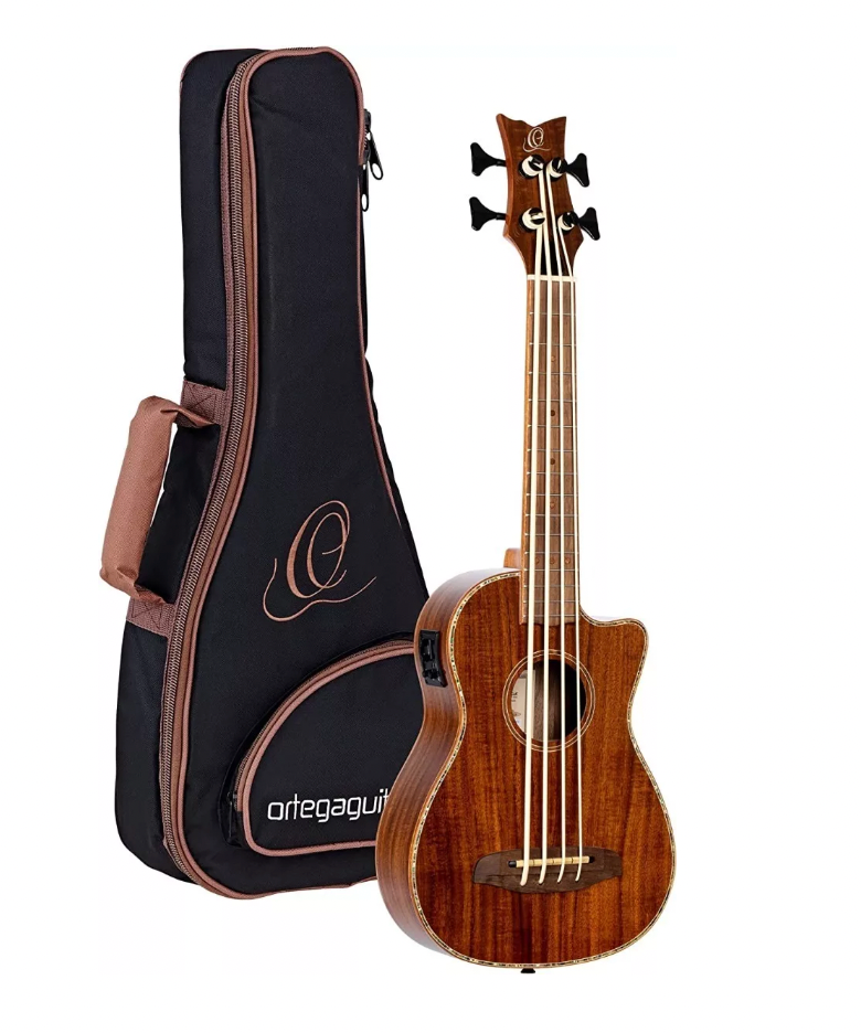 UKUBASS ELECTROCUSTICO TAPA SOLIDA ACACIA  y Funda Deluxe Ortega