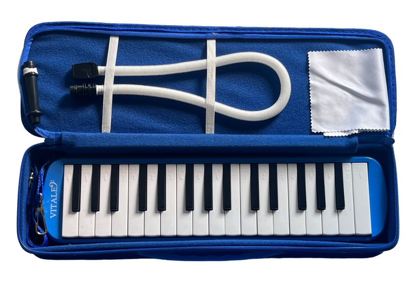 MELODICA ESCOLAR 32 TECLAS CON ESTUCHE SEMIRIGIDO Y ACCESORIOS