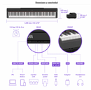 PIANO DIGITAL YAMAHA P225 BLANCO 88 TECLAS