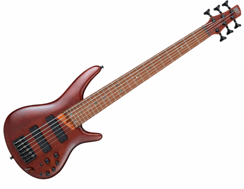 BAJO ELECTRICO IBANEZ ''SR'' DE 6 CUERDAS, CAOBA
