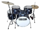 BATERIA ACUSTICA 5 PIEZAS EVOLUTION ATRILES PLATILLOS BANCO Y BAQUETAS