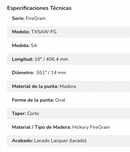 BAQUETAS PROMARK FORWARD FIREGRAIN HICKORY 5A PUNTA NYLON