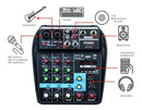 Mezcladora Romms 4 Canales Pasiva Mx-4ch Delay Usb Bluetooth