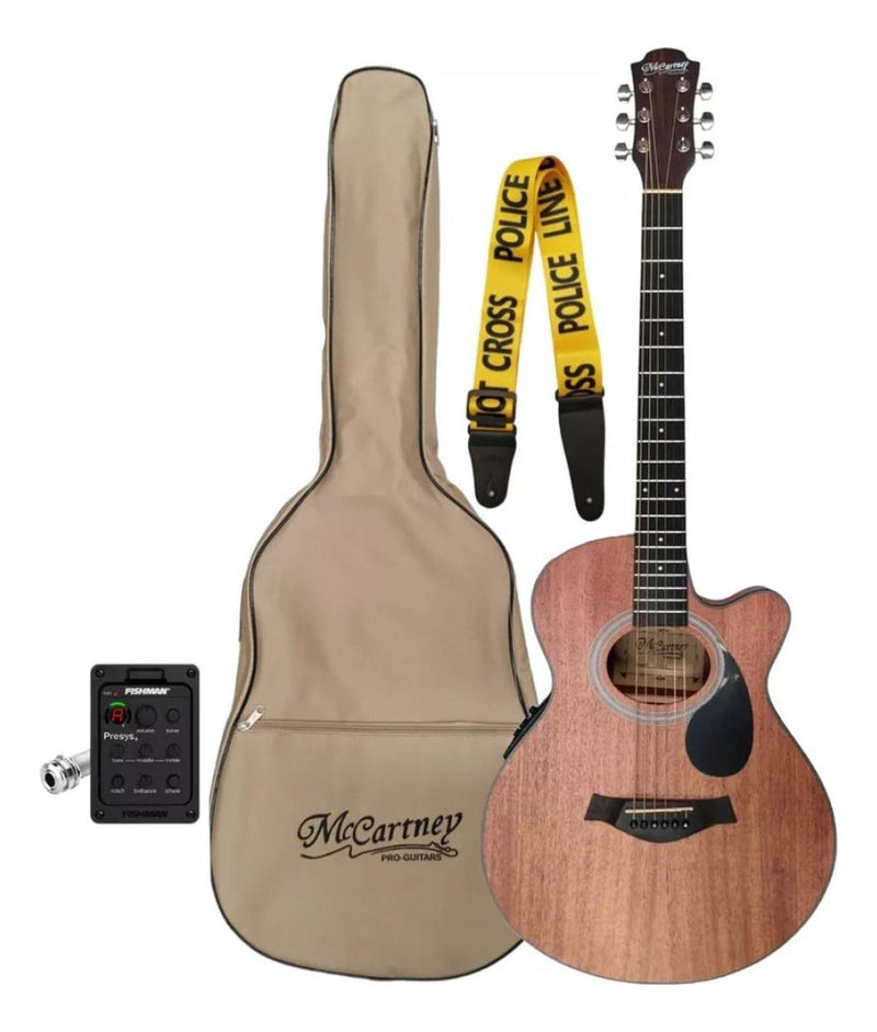 GUITARRA ELECTROACUSTICA MCCARTNEY QA-66 TAHALÍ Y FUNDA