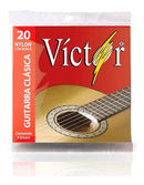 CUERDAS VICTOR GUITARRA CLÁSICA NYLON NEGRO VCGS-20