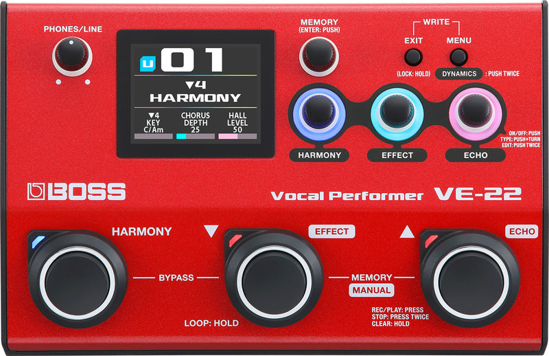 PROCESADOR COMPACTO PARA VOZ VE-22 BOSS