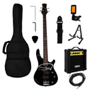 PAQUETE DE BAJO ELECTRICO NEGRO BELLATOR