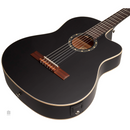 GUITARRA CLASICA ELECTROACUSTICA CON CORTE CUERPO Y BRAZO SLIM NYLON BLACK
